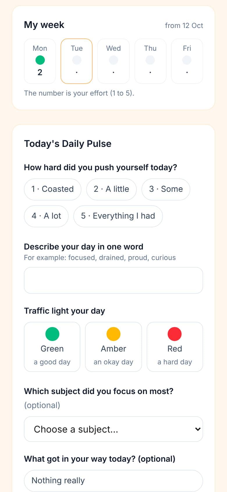 A child's week and today's Daily Pulse